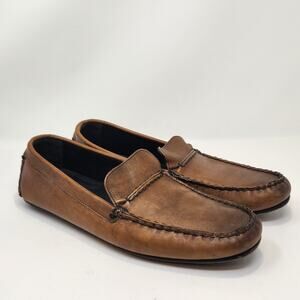 Allen Edmonds Men Super Sport Driver Loafers Shoes Size 10 D Mocha Brown Leather